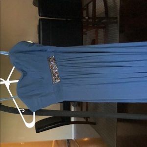 Strapless BCBG formal dress.